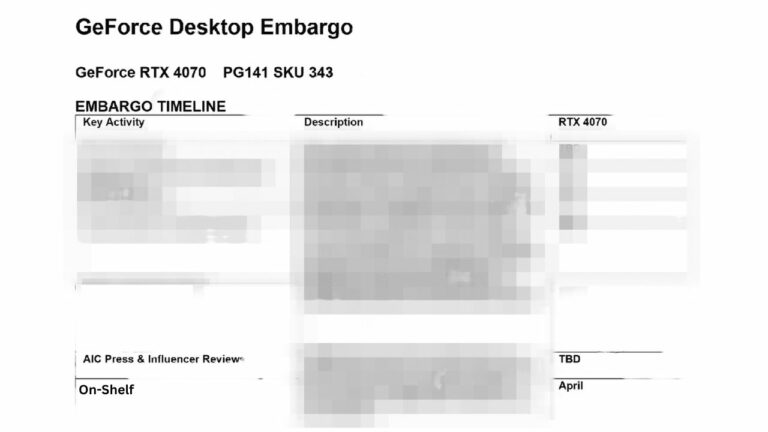 NVIDIA Preparing to Launch GeForce RTX 4070 non-Ti Model in April