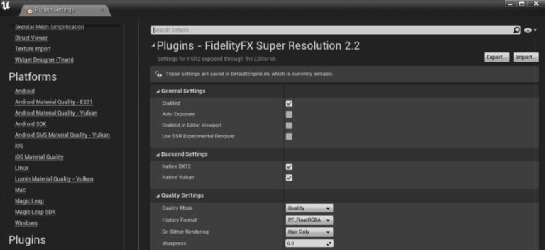  AMD’s FidelityFX Super Resolution 2.2 plugin for Unreal Engine out now