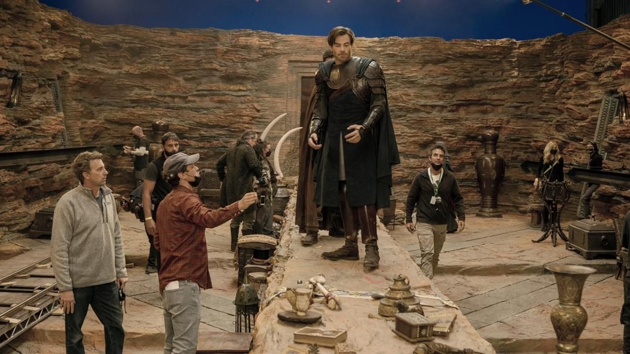 Chris Pine on the Set of Dungeons and Dragons: Honor Among Thieves