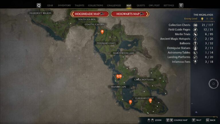 Hogwarts Legacy: All Infamous Foe Locations.