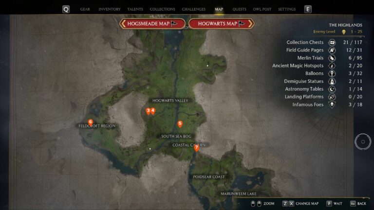 Hogwarts Legacy: All Infamous Foe Locations.