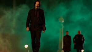 Does Caine die in the post-credits of John Wick: Chapter 4?