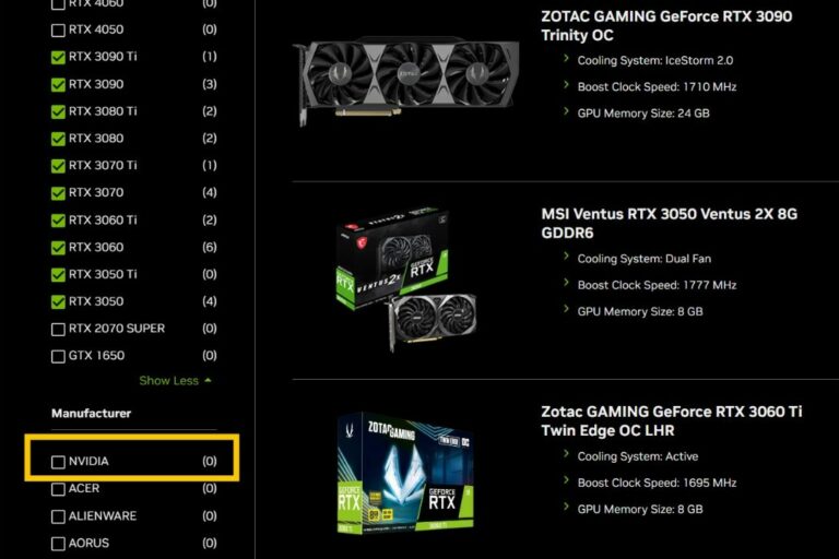 NVIDIA Takes Down RTX 30 Founders Edition from Official Websites