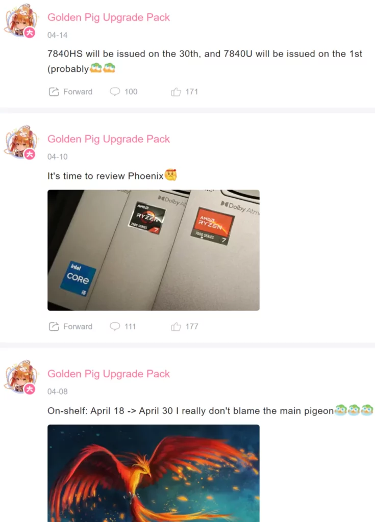 AMD Phoenix set to retail on April 30th, lower TDP models on 1st May