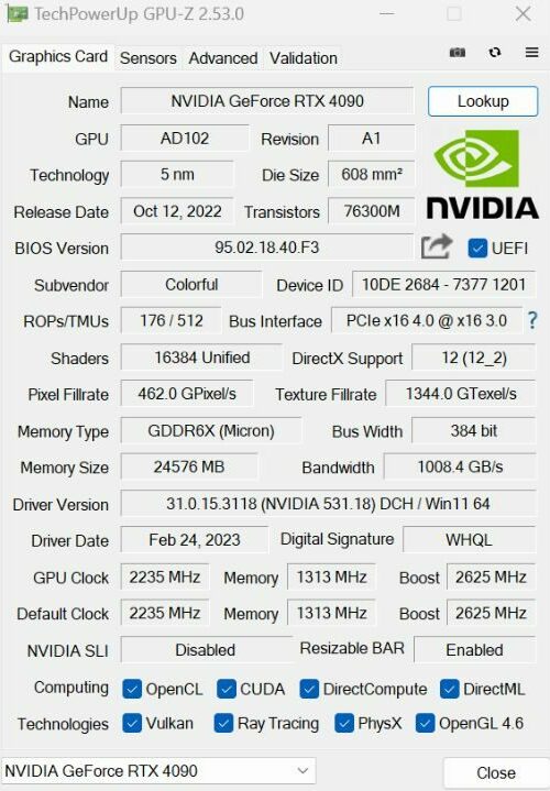 Software GPU-Z atualizado com suporte móvel GeForce RTX 4070 e RTX 40
