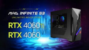 MSI Gaming Desktops with RTX 4060 GPUs listed w/ 8GB VRAM