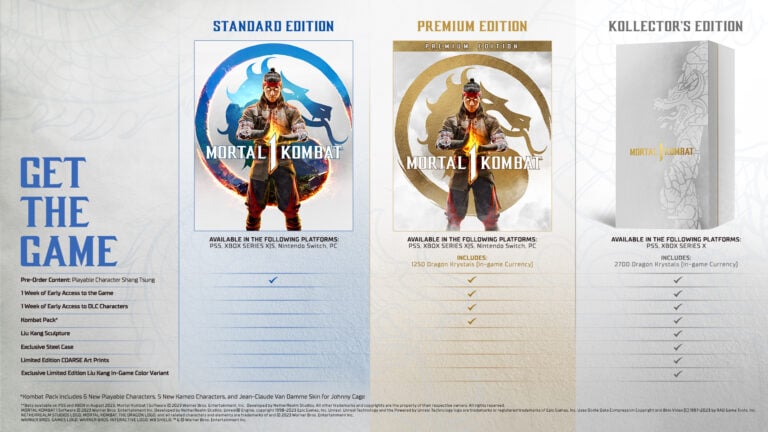 Vorbestellungsboni, Editionen und Early Access für Mortal Kombat 1 enthüllt