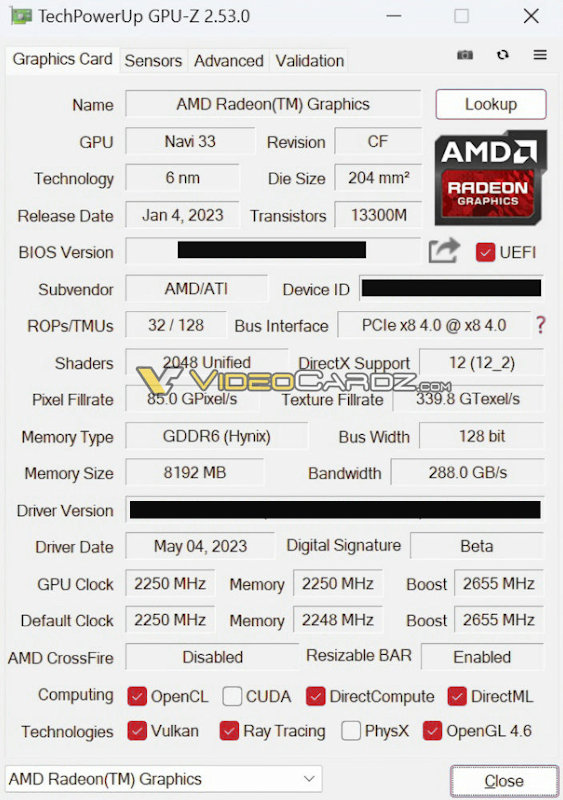 AMD Radeon RX 7600 GPU will feature Navi 33 XL GPU & 8GB VRAM