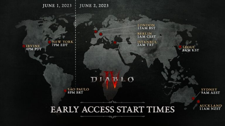 Anunciadas data e hora de pré-carregamento, acesso antecipado e lançamento de Diablo IV