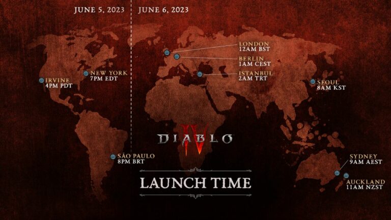 Anunciadas data e hora de pré-carregamento, acesso antecipado e lançamento de Diablo IV