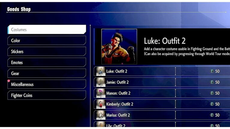 Street Fighter 6: Wie schalte ich alternative Outfits und Outfitfarben frei?