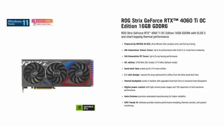 ASUS makes RTX 4060 Ti 16 GB variant even more unaffordable