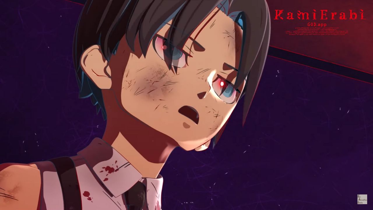 El anime original 'KamiErabi GOD.​app' recibe una emocionante portada de tráiler de acción