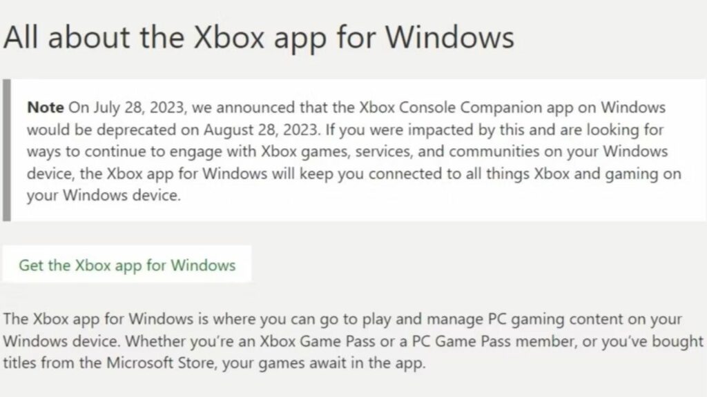 Xbox is shutting down the Console Companion App for Windows