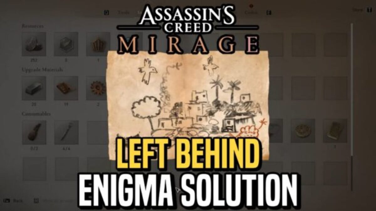 Solución Left Behind Enigma: guía paso a paso de Assassin's Creed Mirage