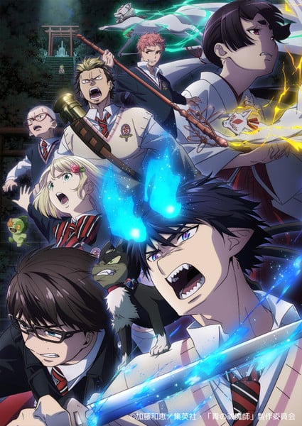 Temporada 3 de Blue Exorcist provoca estreia em 2024 com novo UVERworld OP