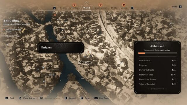 Localização Enigma – Assassin's Creed Mirage
