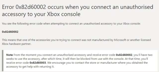 End of Life for unauthorized Xbox accessories, according to Microsoft