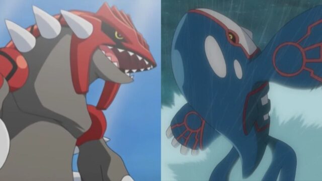 Groudon and Kyogre Pokemon anime