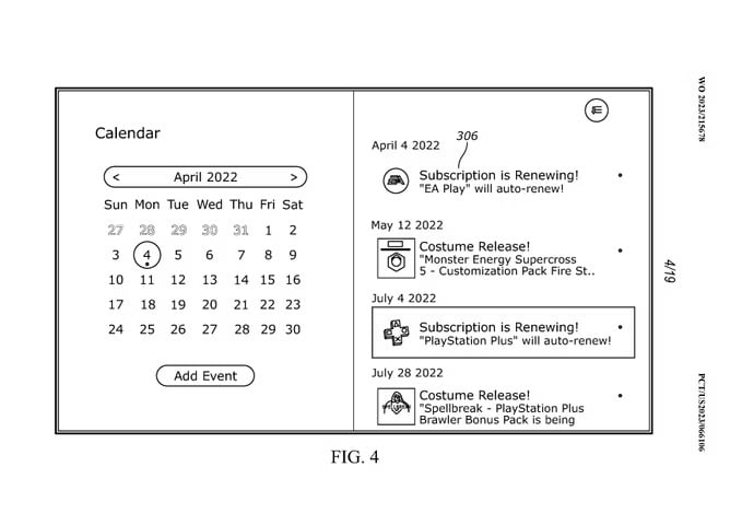 Sony files patent for a new calendar-based UI for PlayStation 5