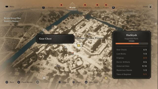 How to find the Damascus Gate Prison Gear Chest? - AC Mirage