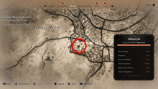 Where to find the Excavation Site in Assassin's Creed Mirage?