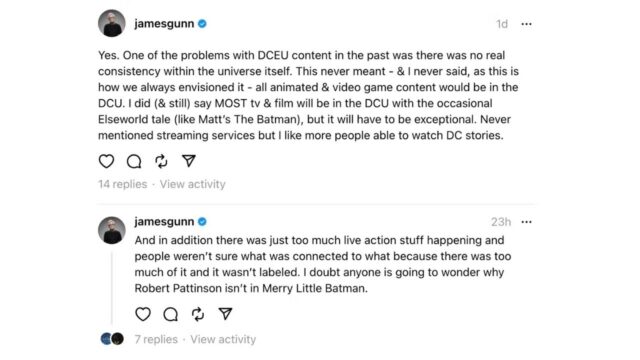 El jefe de DC, James Gunn, explica por qué el DCEU fracasó tan miserablemente