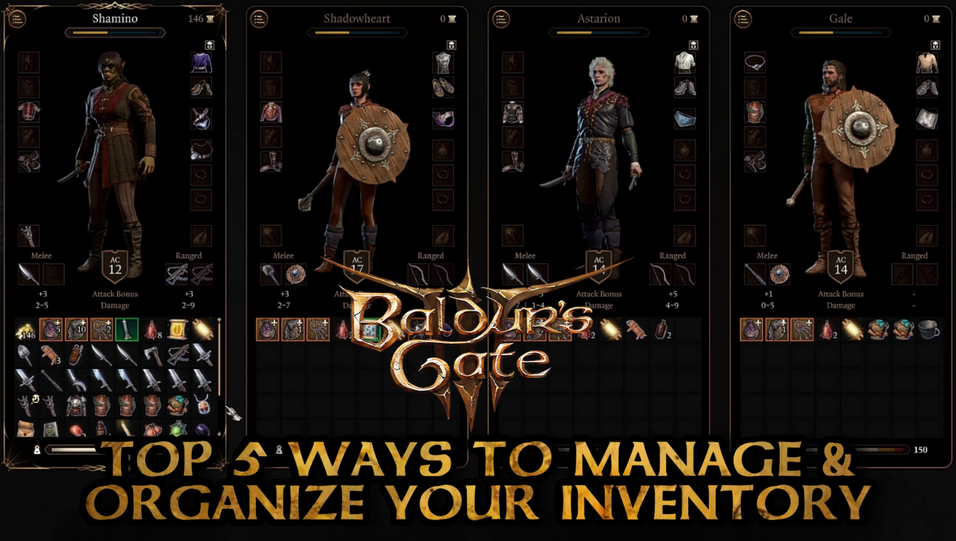 As 5 principais maneiras de gerenciar e organizar seu estoque – capa do Baldur’s Gate 3