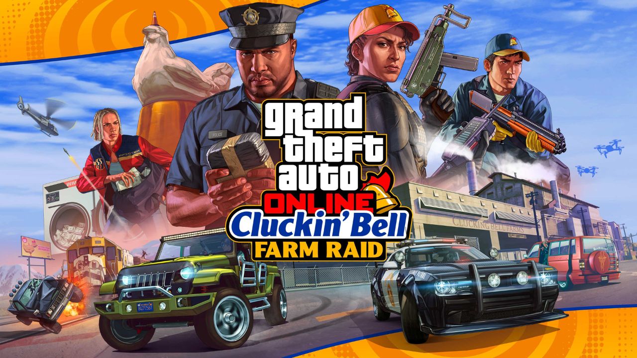 Grand Theft Auto Online’s upcoming heist is called The Cluckin’ Bell Farm Raid cover