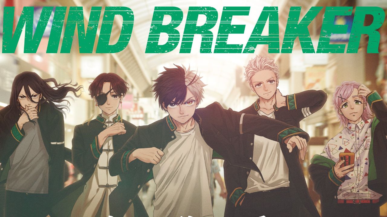 Experimente emoções do ensino médio no anime 'Wind Breaker' nesta capa de abril