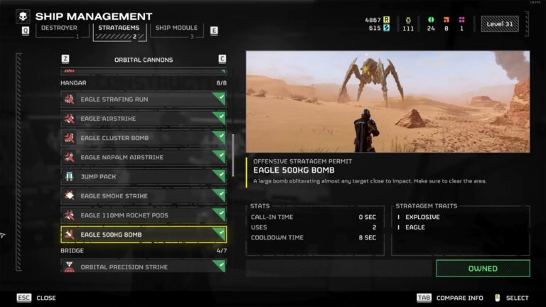 Come sbloccare la bomba Eagle da 500 kg in Helldivers 2?