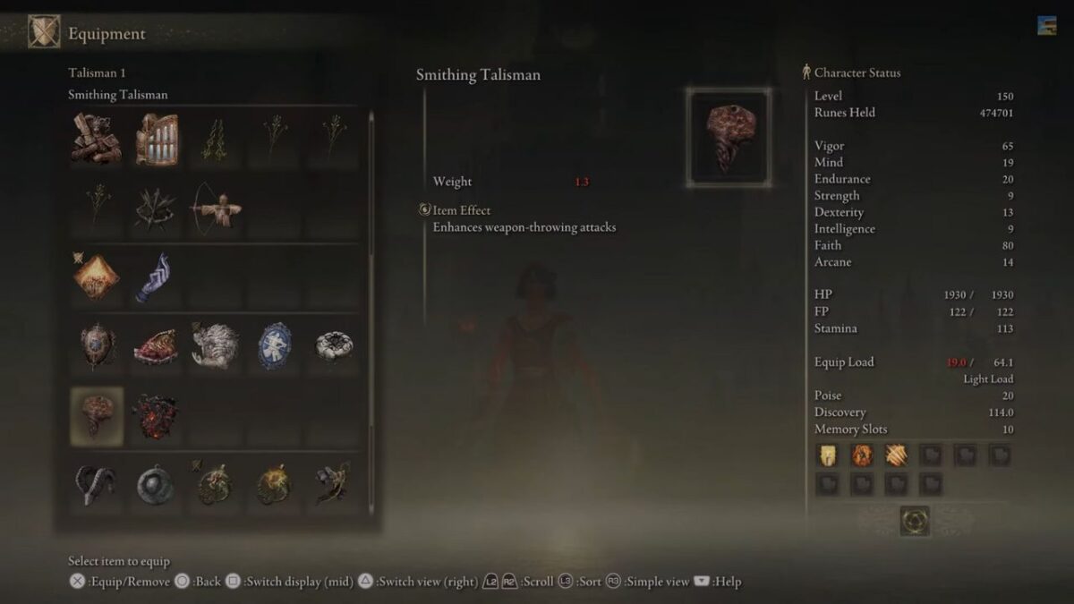 Smithing Talisman Details