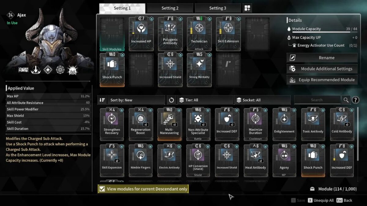 First Descendant Module Socket Type Symbol Guide pour obtenir des modules dans The First Descendant