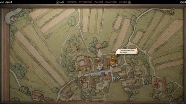 Talk to villagers to learn more about the Hermit