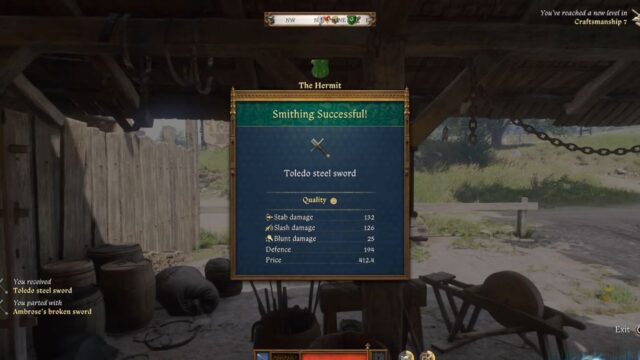 The Hermit's Sword is ready