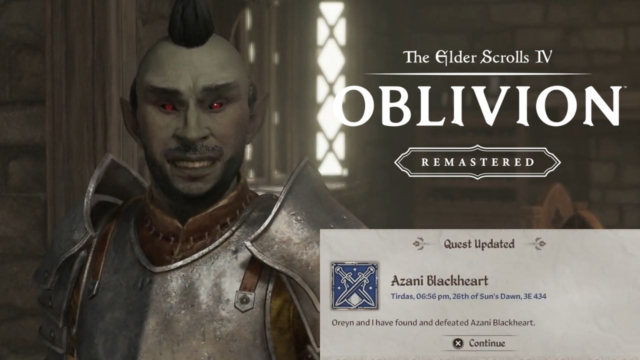 Azani Blackheart Quest Walkthrough- The Elder Scrolls IV: Oblivion Remastered cover