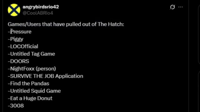 The Hatch - Roblox Controversy