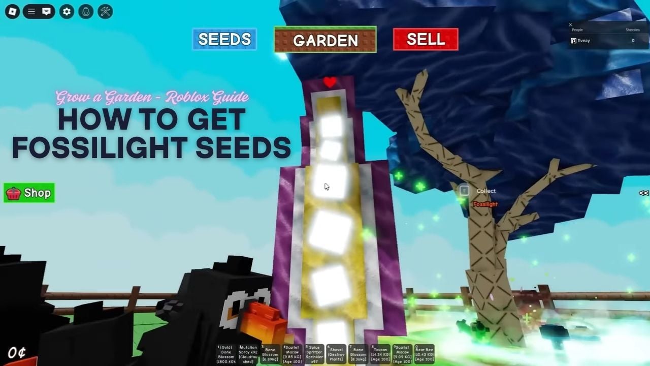 Prehistoric Power: How to Get Fossilight Seeds in Grow a Garden – Roblox Guide cover